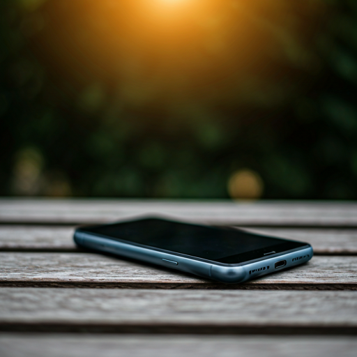A lost smartphone on a bench