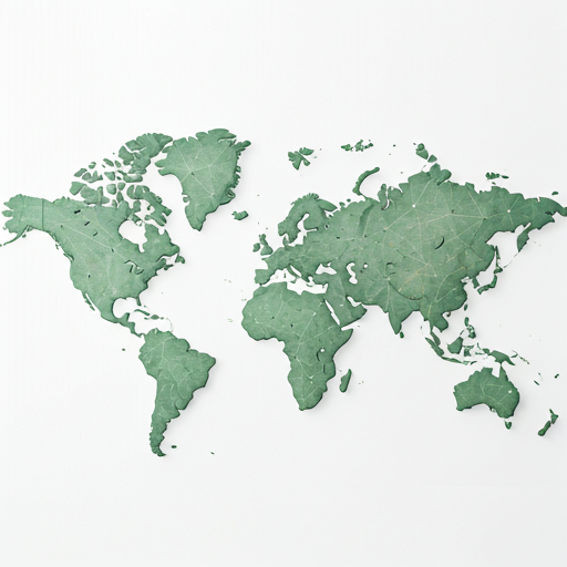 Abstract world map with network connections